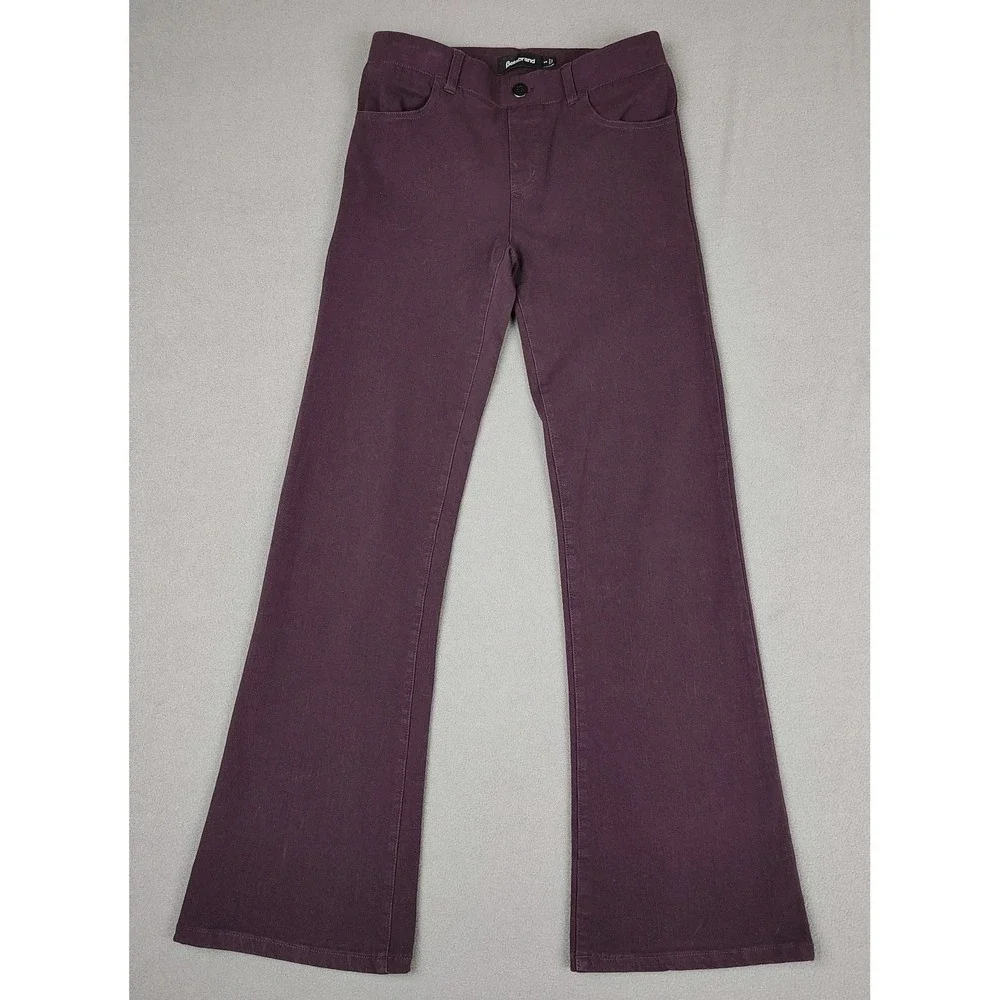 Betabrand Stretch Yoga Denim Jeans Small Plum Flare Leg Career Casual 31 Inseam